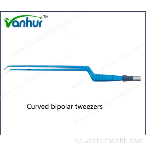 Pinzas bipolares curvas de un solo uso para cirugía abierta